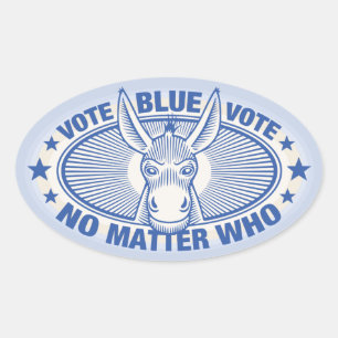 Sticker Ovale Blue Peu Importe Qui