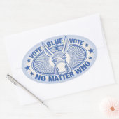 Sticker Ovale Blue Peu Importe Qui (Enveloppe)