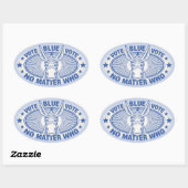 Sticker Ovale Blue Peu Importe Qui (Feuille)