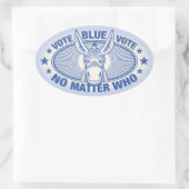 Sticker Ovale Blue Peu Importe Qui (Sac)