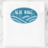 Sticker Ovale Blue Ridge Mountains Outdoors (Sac)