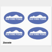 Sticker Ovale Blue Ridge S'Il Vous Plaît (Feuille)