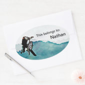 Sticker Ovale BMX Freestyle Bicycle (Enveloppe)