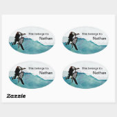 Sticker Ovale BMX Freestyle Bicycle (Feuille)