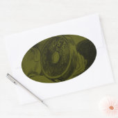 Sticker Ovale Body Building Fitcil Sketch (Enveloppe)