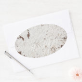 Sticker Ovale Bois blanc de Vintage (Enveloppe)