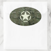 Sticker Ovale Bois numérique Star Stencil (Sac)