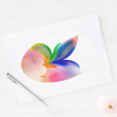 Sticker Ovale Boîte cadeau Big Bow (Enveloppe)