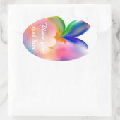 Sticker Ovale Boîte cadeau Big Bow (Sac)