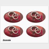 Sticker Ovale Boîte de rangement Mariage Seals de mariage ovale  (Feuille)