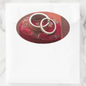 Sticker Ovale Boîte de rangement Mariage Seals de mariage ovale  (Sac)