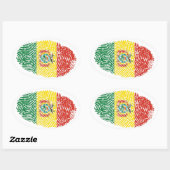 Sticker Ovale Boliviano/ Boliviana (Feuille)