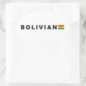 Sticker Ovale Bolivienne, j'aime la Bolivie (Sac)