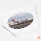 Sticker Ovale Bombardier Lear Jet 45XR (Enveloppe)