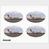 Sticker Ovale Bombardier Lear Jet 45XR (Feuille)