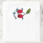 Sticker Ovale Bombe cerise (Sac)