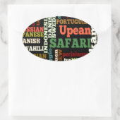 Sticker Ovale Bon Italian Irish Safari Hapanese Voyage (Sac)