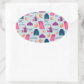 Sticker Ovale Bon Motif du Ramadan (Sac)