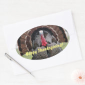 Sticker Ovale Bon thanksgiving Turquie (Enveloppe)