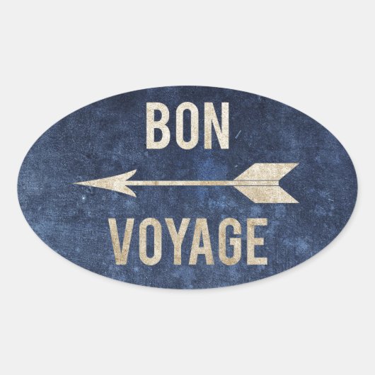 Sticker Ovale Bon Voyage (Devant)