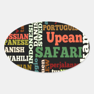 Sticker Ovale Bon voyage italien irlandais Hapanais