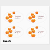Sticker Ovale Bonbons citrouilles d'Halloween (Feuille)