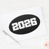 Sticker Ovale Bonne année 2026 (Enveloppe)