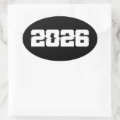 Sticker Ovale Bonne année 2026 (Sac)