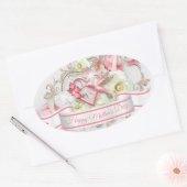 Sticker Ovale Bonne fête des mères 3 (Enveloppe)