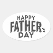Sticker Ovale Bonne Fête des pères (Devant)
