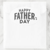 Sticker Ovale Bonne Fête des pères (Sac)