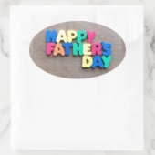 Sticker Ovale Bonne Fête des pères (Sac)