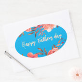 Sticker Ovale Bonne Fête des pères (Enveloppe)