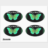 Sticker Ovale Bonne journée et meilleure nuit papillon.png (Feuille)