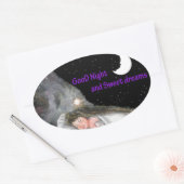 Sticker Ovale Bonne nuit (Enveloppe)