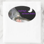 Sticker Ovale Bonne nuit (Sac)