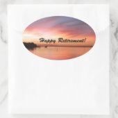 Sticker Ovale Bonne retraite Florida Sunset (Sac)