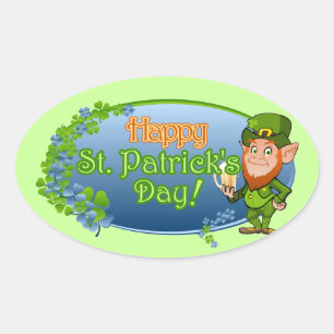 Sticker Ovale Bonne Saint Patrick (Ver 2)