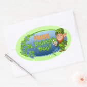 Sticker Ovale Bonne Saint Patrick (Ver 2) (Enveloppe)