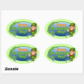 Sticker Ovale Bonne Saint Patrick (Ver 2) (Feuille)