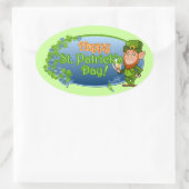 Sticker Ovale Bonne Saint Patrick (Ver 2) (Sac)