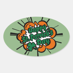 Sticker Ovale Bonne Saint Patrick's Day