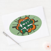 Sticker Ovale Bonne Saint Patrick's Day (Enveloppe)