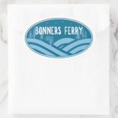 Sticker Ovale Bonners Ferry Idaho Extérieur (Sac)