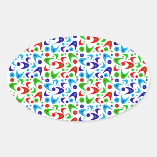 Sticker Ovale Boomerangs de vacances (Devant)