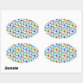 Sticker Ovale Boomerangs de vacances (Feuille)