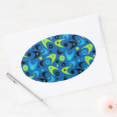 Sticker Ovale Boomerangs rétro (Enveloppe)