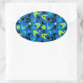 Sticker Ovale Boomerangs rétro (Sac)