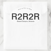 Sticker Ovale Bord du Grand Canyon à Bord à Bord (Sac)