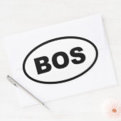 Sticker Ovale Boston BOS (Enveloppe)